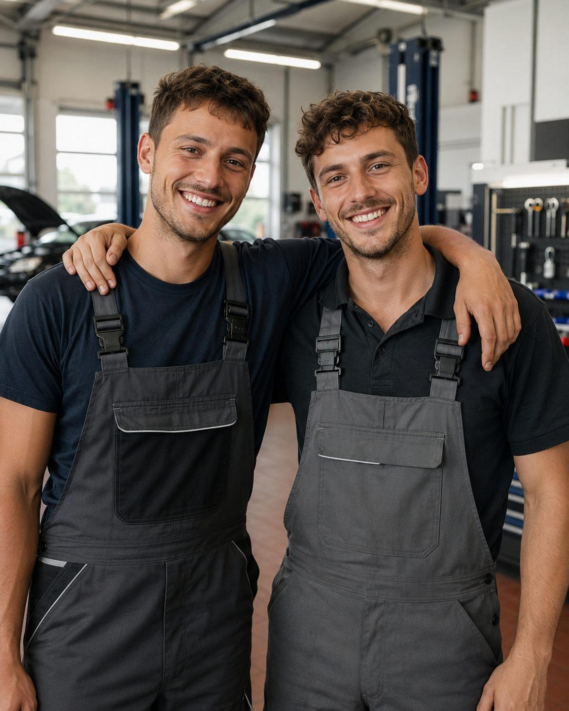 Zwei Kfz-Mechatroniker in der Werkstatt
