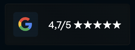 4,7 von 5 Sternen bei Google